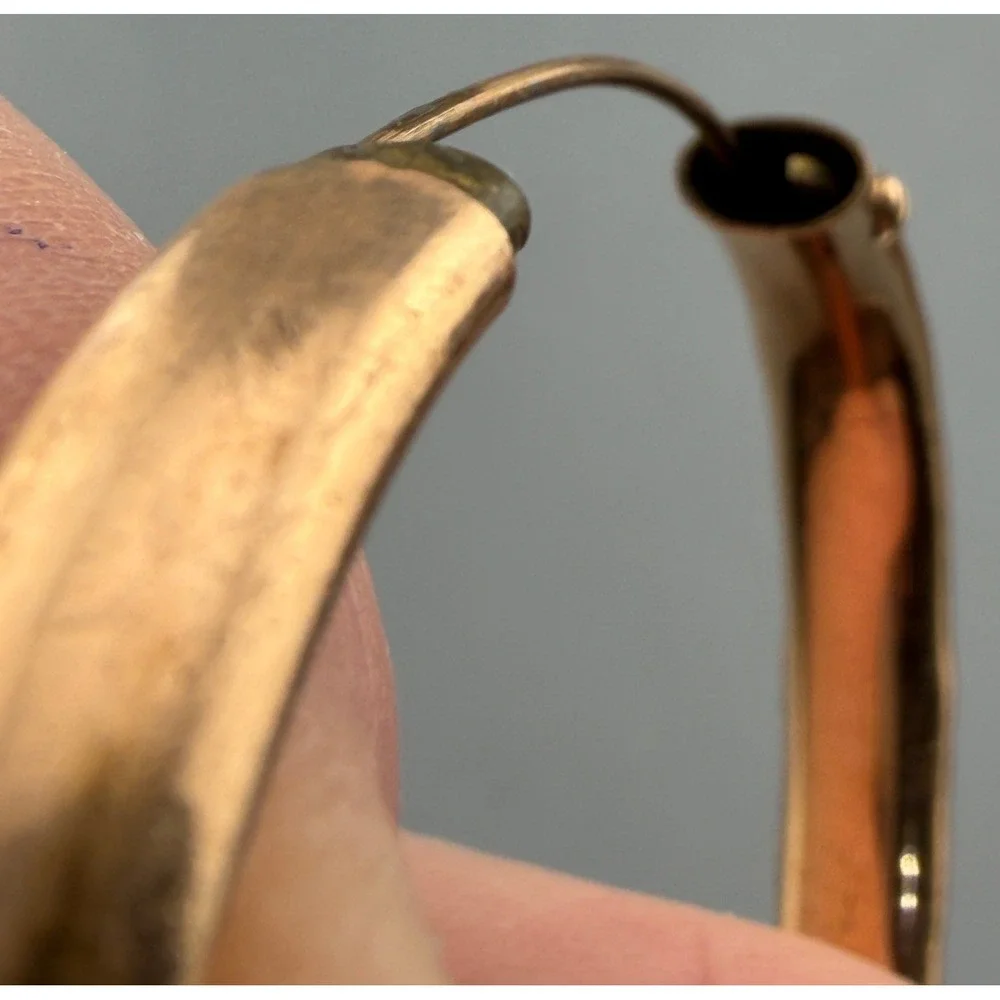 Vintage Gold Filled Bracelet Childs A & Z Engraved Bangle 1 5/8